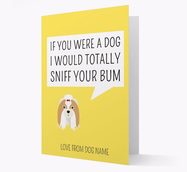 Personalised 'I'd Sniff Your Bum' Card